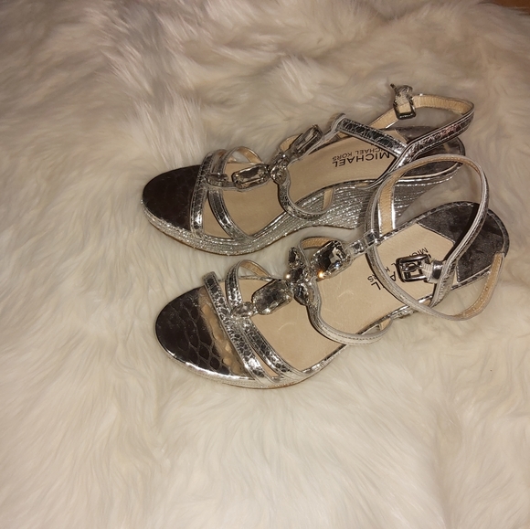 Wedge Silver Sandals - Picture 3 of 3
